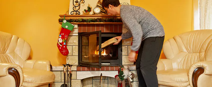 Rusted Metal Fireplace Restoration in Delaware, Ohio
